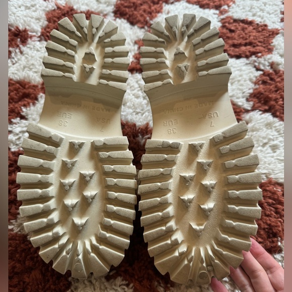 JEFFREY CAMPBELL Lugged Platform Mules CREAM 38 / 7 - Picture 3 of 4